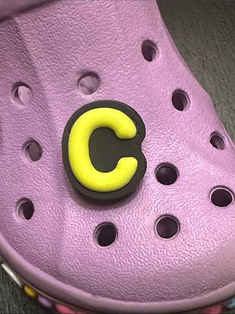 Jibbitz Yellow 'C' Charm